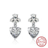 925 Sterling Silver Geometric Long Pendant Earrings With Heart Shape Flower Cartoon Characters Wave Star Shape Animal Zodiac Letters Numbers Text Patterns