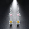 925 Sterling Silver Geometric Long Pendant Earrings With Heart Shape Flower Cartoon Characters Wave Star Shape Animal Zodiac Letters Numbers Text Patterns