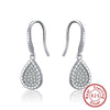 925 Sterling Silver Geometric Long Pendant Earrings With Heart Shape Flower Cartoon Characters Wave Star Shape Animal Zodiac Letters Numbers Text Patterns