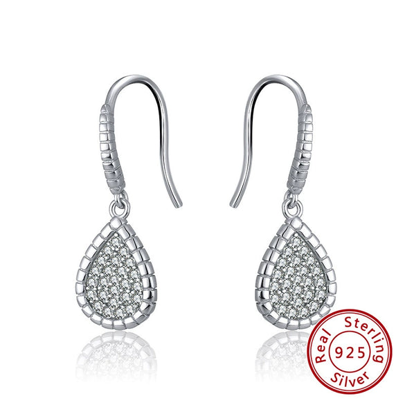 925 Sterling Silver Geometric Long Pendant Earrings With Heart Shape Flower Cartoon Characters Wave Star Shape Animal Zodiac Letters Numbers Text Patterns