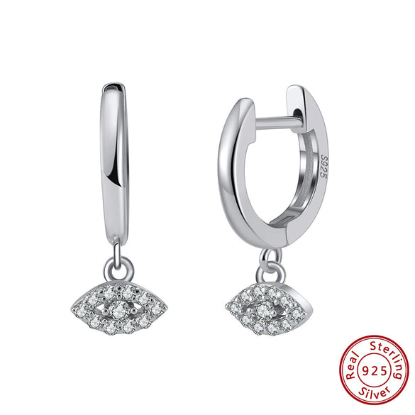 925 Sterling Silver Geometric Long Pendant Earrings With Heart Shape Flower Cartoon Characters Wave Star Shape Animal Zodiac Letters Numbers Text Patterns