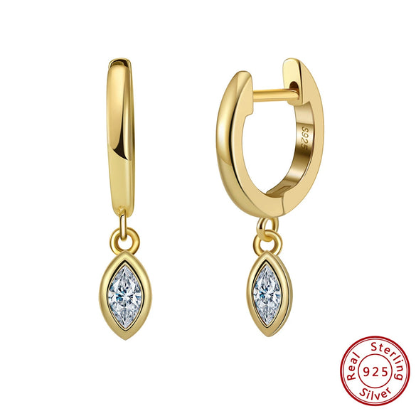 925 Sterling Silver Geometric Long Pendant Earrings With Heart Shape Flower Cartoon Characters Wave Star Shape Animal Zodiac Letters Numbers Text Patterns