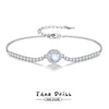 Sterling Silver Geometric Micropaved Zircon Electroplated Women's Bracelet