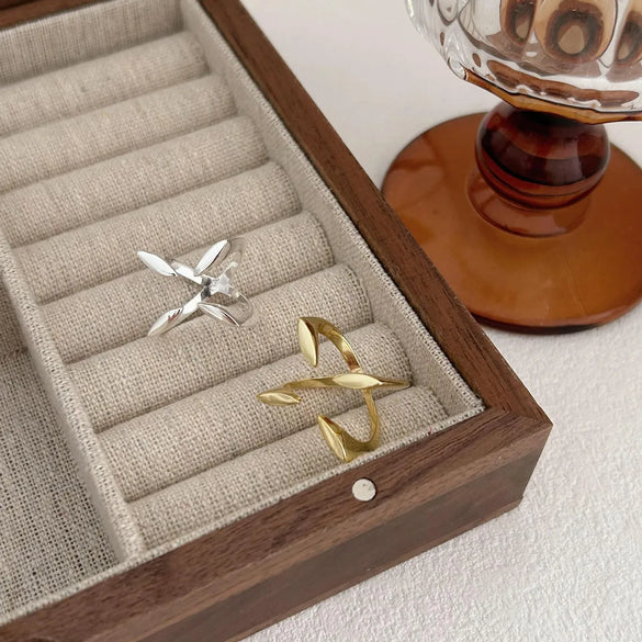 Sterling Silver Geometric Open Rings