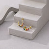 925 Sterling Silver Geometric Pattern Electroplated Earrings