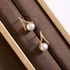 925 Sterling Silver Geometric Pearl Earrings For Women Electroplated Minimalist Elegant Jewelry