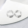 925 Sterling Silver Geometric Polygon Ear Clips For Women Minimal Elegant Electroplated Ear Buckle