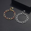 Sterling Silver Geometric Rainbow Diamond Bracelet With Retro Gold Tone Design For Women Elegant Wholesale Jewelry Gift