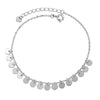 925 Sterling Silver Geometric Round Tassel Bracelet For Women Simple Fashion Electroplated Light Luxury Jewelry