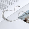 925 Sterling Silver Geometric Round Tassel Bracelet For Women Simple Fashion Electroplated Light Luxury Jewelry