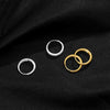 Sterling Silver Geometric Sandblasted Earrings For Women With Sparkling Electroplated Finish And Simple Stylish Design