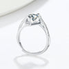 925 Sterling Silver Geometric Simulated Diamond Ring For Women Electroplated Adjustable Engagement Wedding Ring