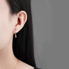 925 Sterling Silver Geometric Square Stud Earrings With Diamond Inlay Electroplated Minimalist Style