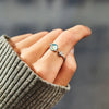 Sterling Silver Geometric Star Moon Earth Ring For Women With Electroplating