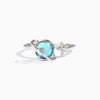 Sterling Silver Geometric Star Moon Earth Ring For Women With Electroplating