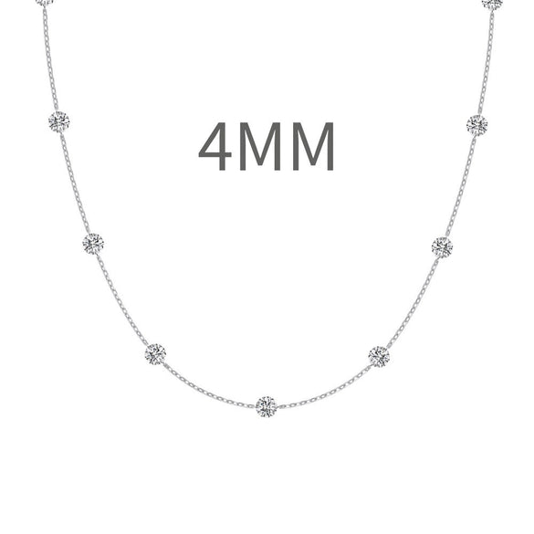 925 Sterling Silver Geometric Style Clavicle Chain Necklace For Women With Electroplating