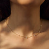 925 Sterling Silver Geometric Style Clavicle Chain Necklace For Women With Electroplating