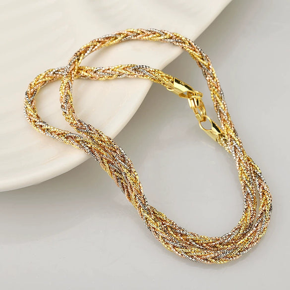925 Sterling Silver Geometric Woven Square Necklace With Electroplated Finish And Chopin Chain For Unisex