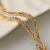 925 Sterling Silver Geometric Woven Square Necklace With Electroplated Finish And Chopin Chain For Unisex