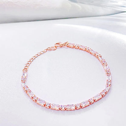 Sterling Silver Gold Plated Cute Simple Style Classic Style Star Moon Plating Inlay Zircon Bracelets