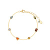 Sterling Silver Gold Plated Simple Style Classic Style Plating Inlay Geometric Glass Zircon Bracelets