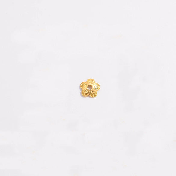 Sterling Silver Goldplated Hollow Flower Holder Petal Beaded Diy Handmade Bracelet Spacer Beads