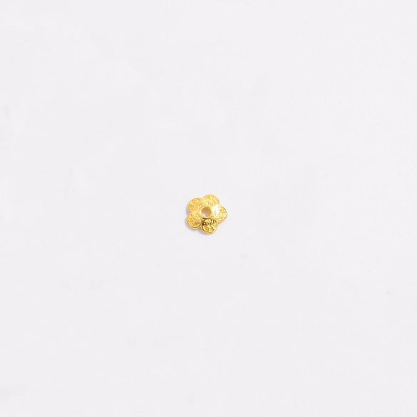 Sterling Silver Goldplated Hollow Flower Holder Petal Beaded Diy Handmade Bracelet Spacer Beads