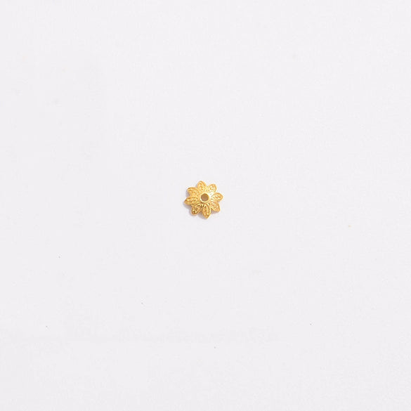 Sterling Silver Goldplated Hollow Flower Holder Petal Beaded Diy Handmade Bracelet Spacer Beads
