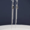 925 Sterling Silver Gourd Tassel Ear Threader Earrings Long Slim Dangle Earrings For Women