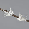925 Sterling Silver Handmade Swallow Animal Zodiac Earrings With Pendant Electroplated