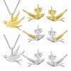 925 Sterling Silver Handmade Swallow Animal Zodiac Earrings With Pendant Electroplated