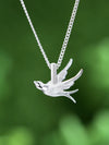 925 Sterling Silver Handmade Swallow Animal Zodiac Earrings With Pendant Electroplated