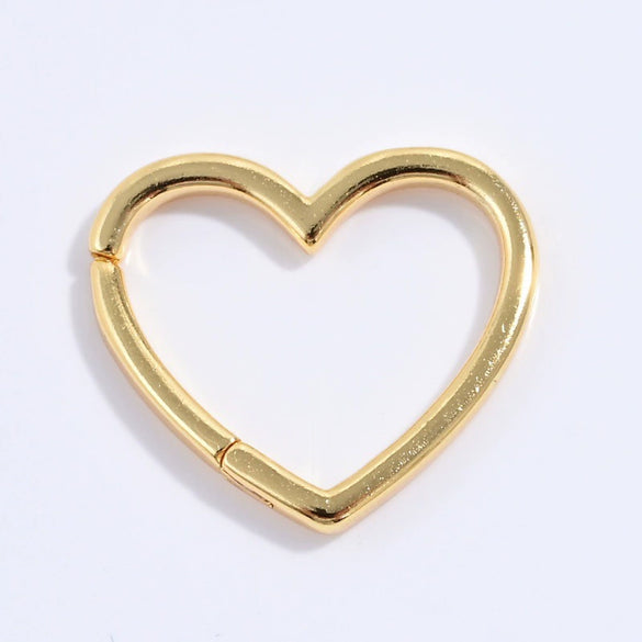 925 Sterling Silver Heart Buckle Jewelry Accessories Electroplated