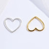 925 Sterling Silver Heart Buckle Jewelry Accessories Electroplated