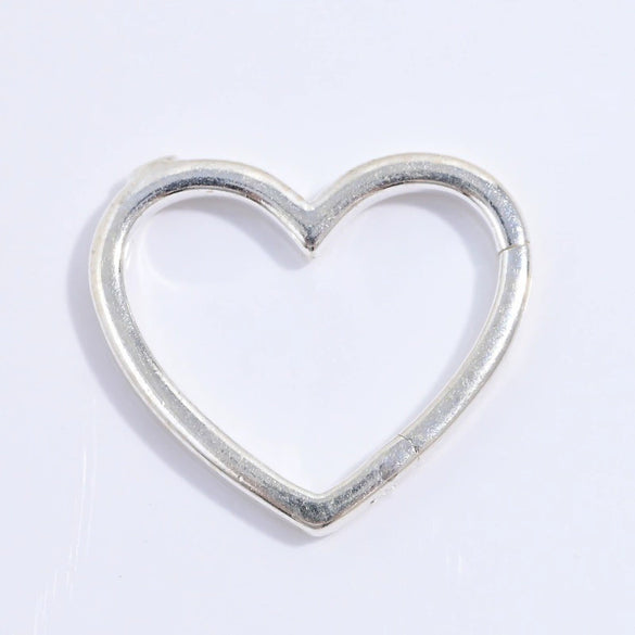 925 Sterling Silver Heart Buckle Jewelry Accessories Electroplated