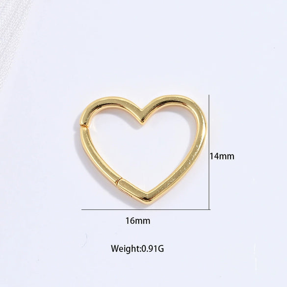 925 Sterling Silver Heart Buckle Jewelry Accessories Electroplated