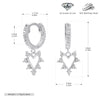 Sterling Silver Heart Inlaid Zircon Eardrop For Women Light Luxury Style