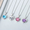 925 Sterling Silver Heart Pendant Necklace Electroplated Simple Trendy Collarbone Chain Gift For Women And Couples