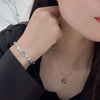 925 Sterling Silver Heart Pendant Necklace With Zircon Electroplated Heart Shaped Cross Chain Fashion Clavicle Necklace Gift