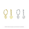 Sterling Silver Heart Shaped Fashion Cool Earrings For Women