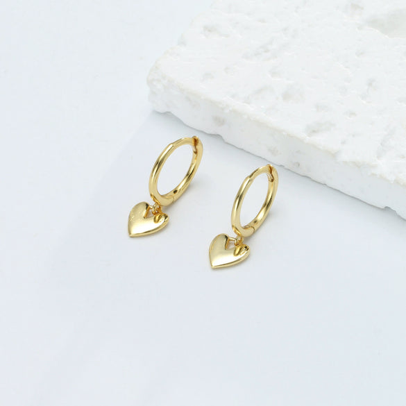 Sterling Silver Heart Shaped Fashion Cool Earrings For Women