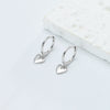 Sterling Silver Heart Shaped Fashion Cool Earrings For Women