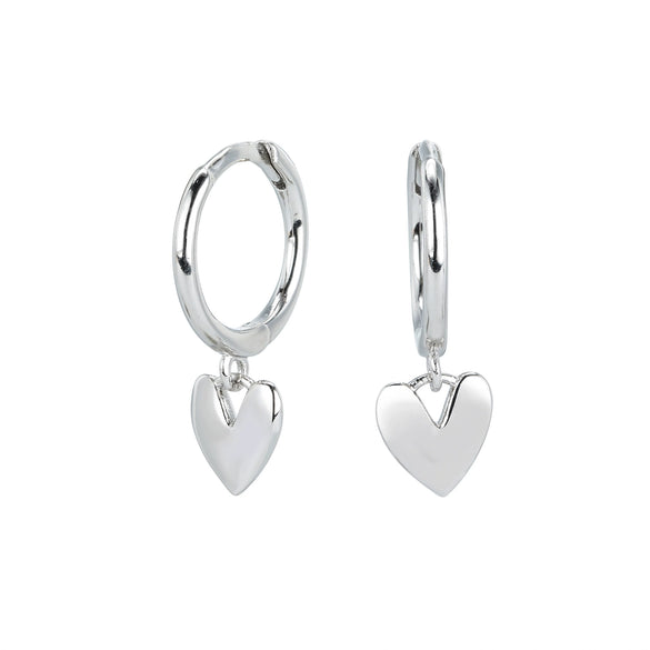 Sterling Silver Heart Shaped Fashion Cool Earrings For Women