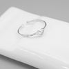 Sterling Silver Heart Shaped Love Ring With Electroplated Light Luxury Simple Style For Women And Girls