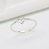 Sterling Silver Heart Shaped Love Ring With Electroplated Light Luxury Simple Style For Women And Girls