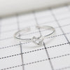 Sterling Silver Heart Shaped Love Ring With Electroplated Light Luxury Simple Style For Women And Girls
