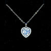 Sterling Silver Heartshaped Diamond Necklace O Chain