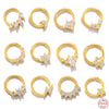 Sterling Silver 925 Hiphop Cartilage Puncture Earrings Nose Ring Lip Ring Body Jewelry Antiallergy Geometric Electroplated For Female And Male