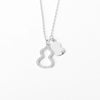 925 Sterling Silver Hollow Gourd Pendant Necklace With Mixed Gem Inlay Electroplated Rose Gold Or Silver Collarbone Chain For Women