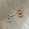 925 Sterling Silver Hoop Earrings With Letters Numbers Text Electroplated